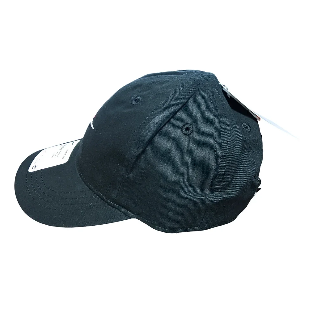 Nike Club Cap Kids Youth Swoosh Adjustable Hat Black White Size 4-7 New